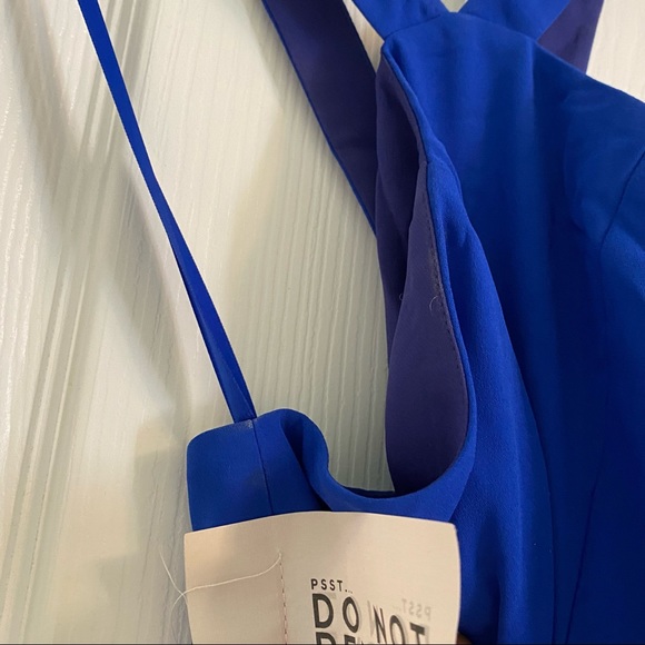 NWT Fame and Partners Blue Halter Dress - Picture 3 of 5